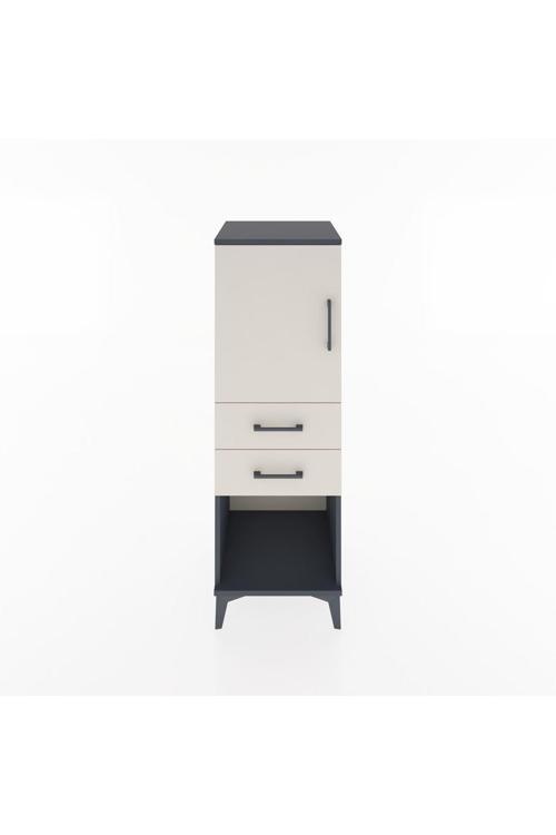 Hyperion Dolap 2 Raflı 2 Çekmeceli 1 Kapaklı 44 x 44 x 134 cm Antrasit - Aytaşı