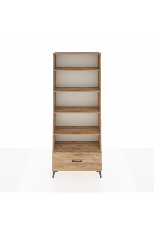Arges Dolap 5 Raflı 1 Çekmeceli 88 x 30 x 221 cm Çam - Çam