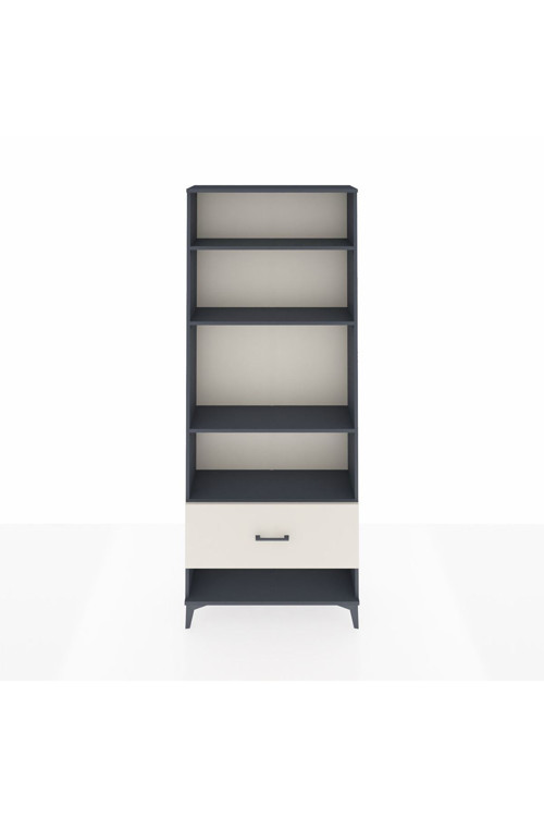 Arges Dolap 4 Raflı Tek Çekmeceli 88x30x221 Antrasit-Aytaşı