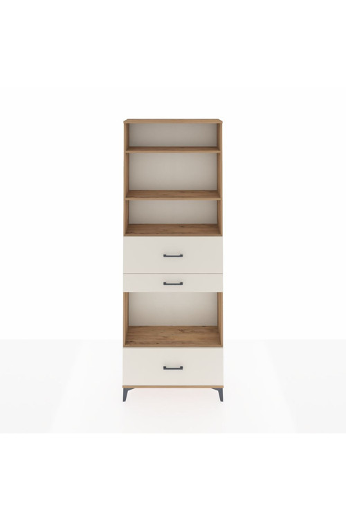 Arges Dolap 4 Raflı 3 Çekmeceli 88x30x243 Çam-Aytaşı