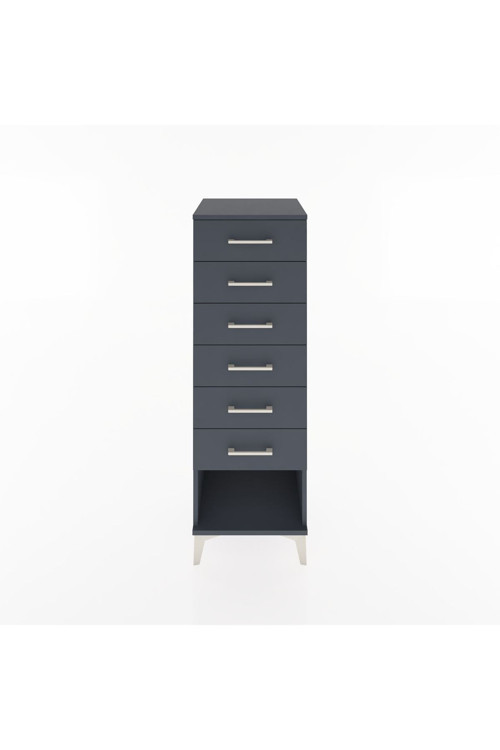 Hyperion Dolap 6 Çekmeceli 44 x 44 x 134 cm Antrasit - Antrasit