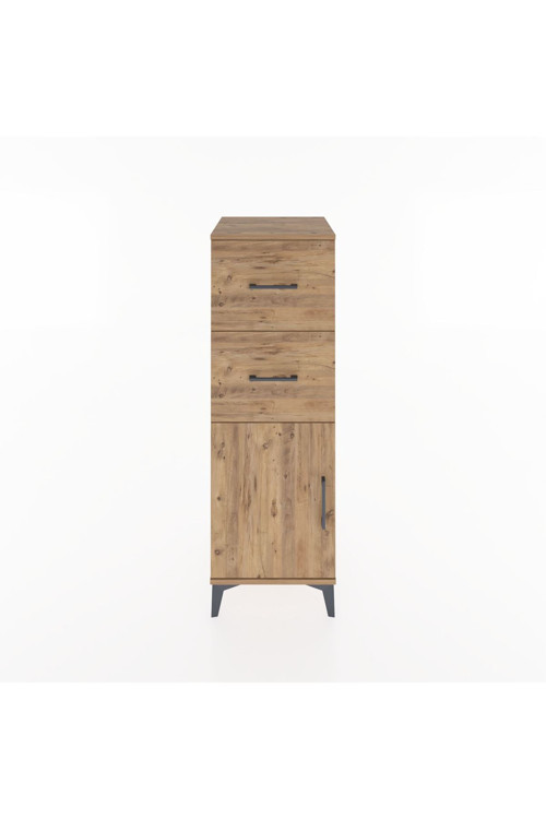 Hyperion Dolap 1 Raflı 2 Çekmeceli 1 Kapaklı 44 x 44 x 134 cm Çam - Çam