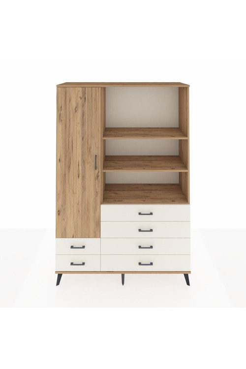 Hyperion Dolap 7 Raflı 6 Çekmeceli 1 Kapaklı 132 x 44 x 195 cm Çam - Çam - Aytaşı