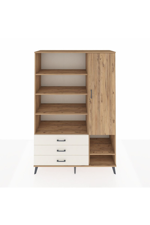 Hyperion Dolap 9 Raflı 3 Çekmeceli 1 Kapaklı 132 x 44 x 195 cm Çam - Çam - Aytaşı