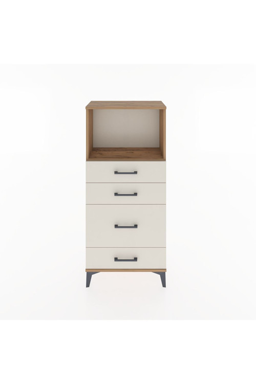Hyperion Dolap Tek Raflı 4 Çekmeceli 60x44x134 Çam-Aytaşı