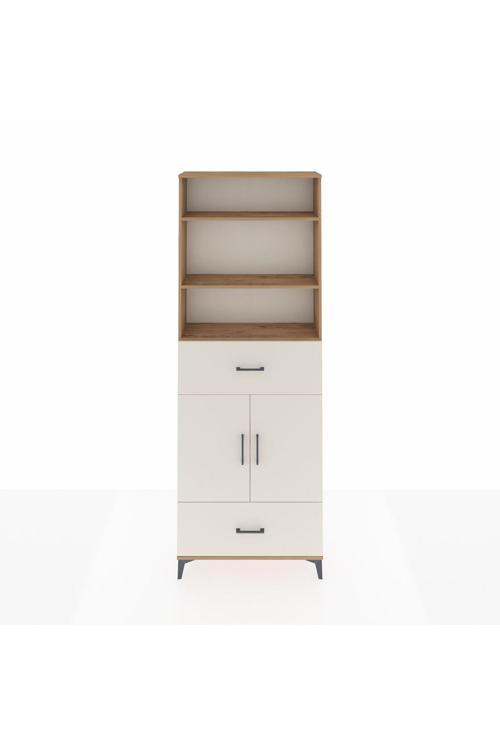 Arges Dolap 5 Raflı 2 Çekmeceli 2 Kapaklı 88x30x243 Çam-Aytaşı