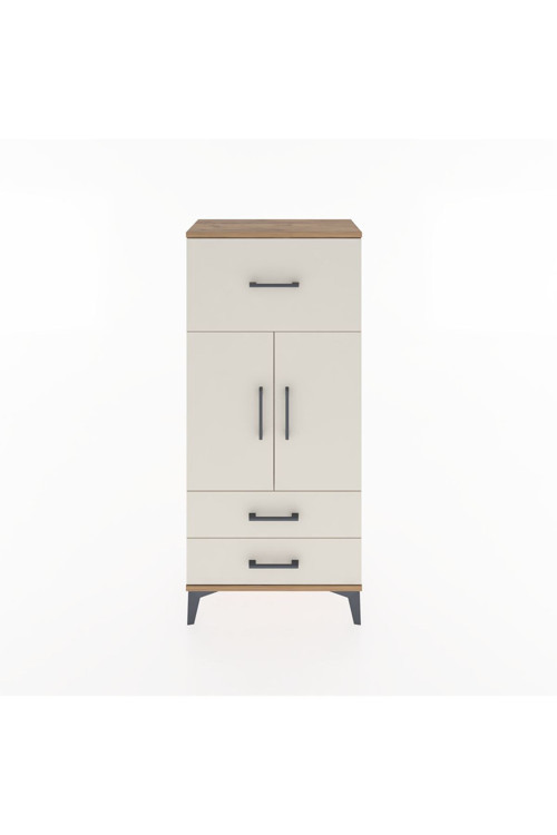 Hyperion Dolap 2 Raflı 3 Çekmeceli 2 Kapaklı 60x44x134 Çam-Aytaşı