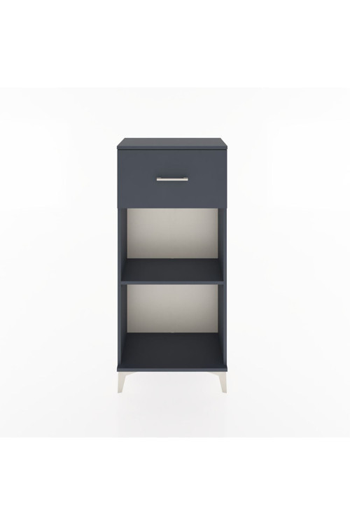 Hyperion Dolap 1 Raflı 1 Çekmeceli 60 x 44 x 134 cm Antrasit - Antrasit