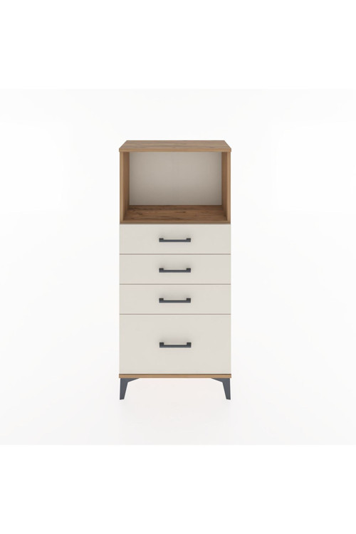 Hyperion Dolap Tek Raflı 4 Çekmeceli 60x44x134 Çam-Aytaşı