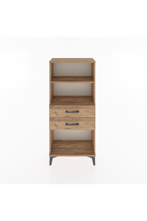 Hyperion Dolap 2 Raflı 2 Çekmeceli 60x44x134 Çam-Çam
