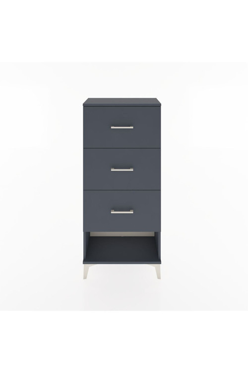 Hyperion Dolap 3 Çekmeceli 60 x 44 x 134 cm Antrasit - Antrasit