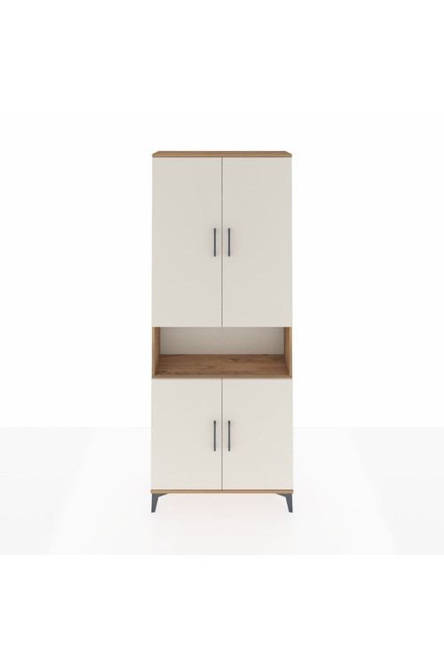 Arges Dolap 5 Raflı 4 Kapaklı 88 x 30 x 221 cm Çam - Aytaşı