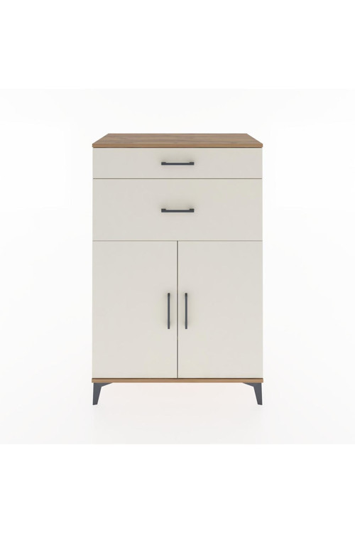 Hyperion Dolap 2 Raflı 2 Çekmeceli 2 Kapaklı 88x44x134 Çam-Aytaşı