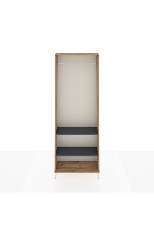 Arges Dolap 2 Raflı 1 Askılı 88 x 30 x 243 cm Çam - Antrasit