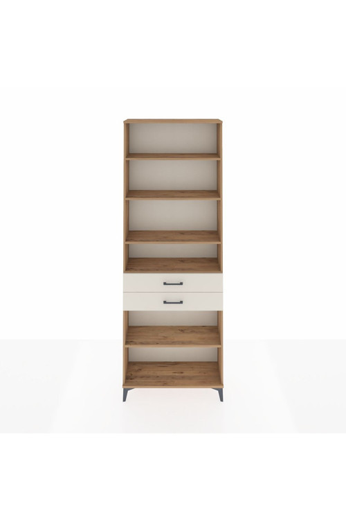 Arges Dolap 5 Raflı 2 Çekmeceli 88x30x243 Çam-Aytaşı