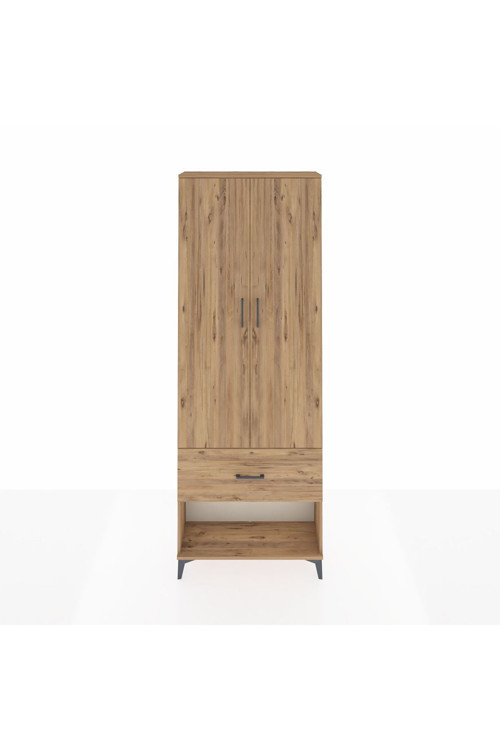Arges Dolap 1 Raflı 1 Çekmeceli 1 Askılı 88 x 30 x 243 cm Çam - Çam