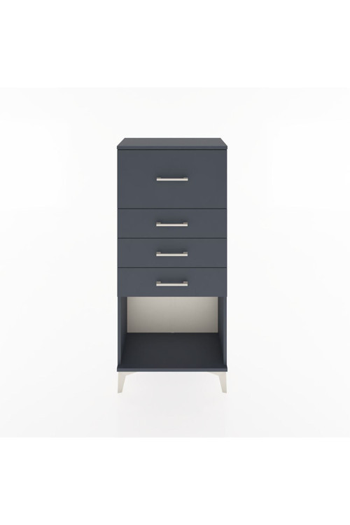 Hyperion Dolap 4 Çekmeceli 60 x 44 x 134 cm Antrasit - Antrasit