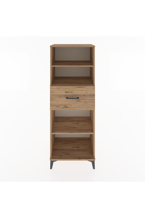 Hyperion Dolap 3 Raflı Tek Çekmeceli 60x44x163 Çam-Çam