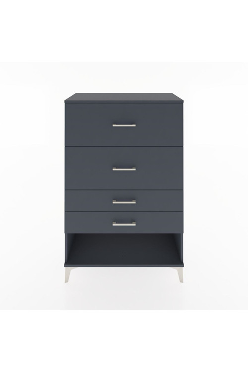 Hyperion Dolap 4 Çekmeceli 88x44x134 Antrasit-Antrasit