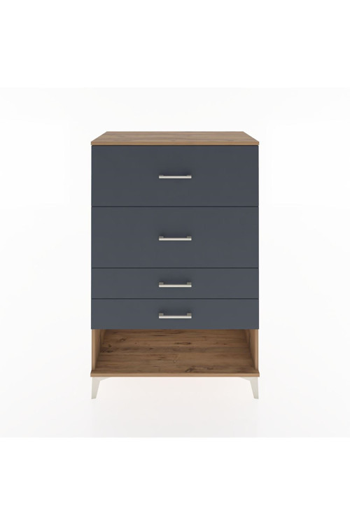 Hyperion Dolap 4 Çekmeceli 88 x 44 x 134 cm Çam - Antrasit