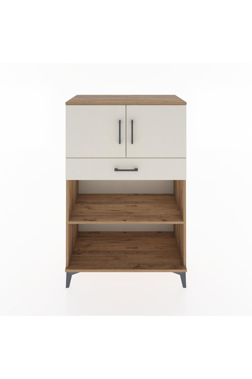 Hyperion Dolap 2 Raflı Tek Çekmeceli 2 Kapaklı 88x44x134 Çam-Aytaşı