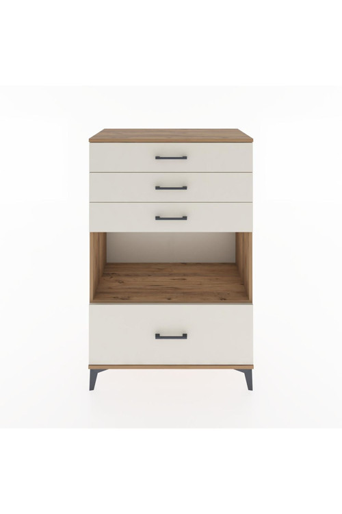 Hyperion Dolap Tek Raflı 4 Çekmeceli 88x44x134 Çam-Aytaşı
