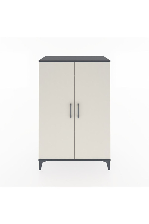 Hyperion Dolap 1 Raflı 2 Kapaklı 1 Askılı 88 x 44 x 134 cm Antrasit - Aytaşı