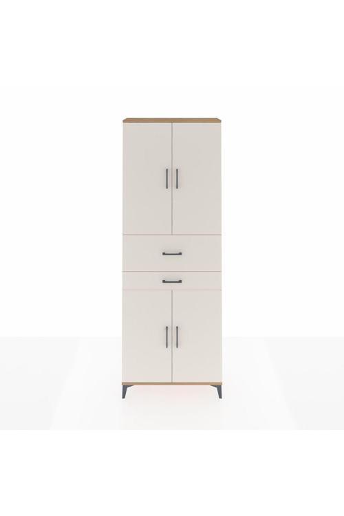Arges Dolap 4 Raflı 2 Çekmeceli 4 Kapaklı 88x30x243 Çam-Aytaşı