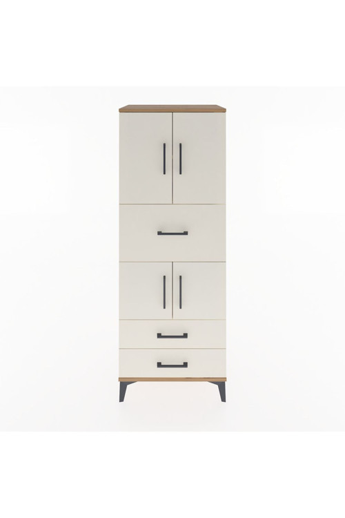 Hyperion Dolap 3 Raflı 3 Çekmeceli 4 Kapaklı 60 x 44 x 163 cm Çam - Aytaşı