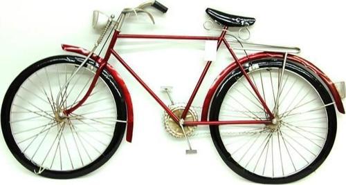 Bisiklet Pano Kırmızı Vintage Dekoratif Ev Ofis Hediyelik