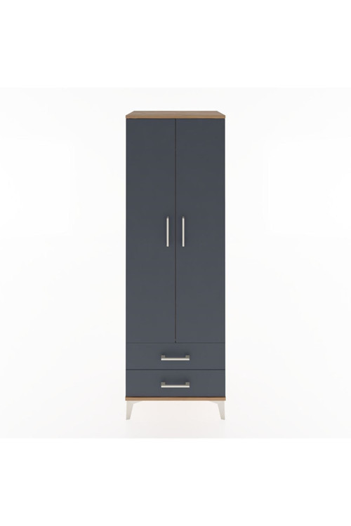 Hyperion Dolap 1 Raflı 2 Çekmeceli 1 Askılı 60 x 44 x 182 cm Çam - Antrasit