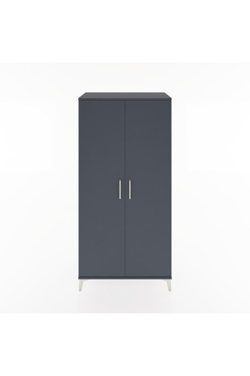 Hyperion Dolap 2 Raflı 2 Kapaklı 1 Askılı 88 x 44 x 182 cm Antrasit - Antrasit