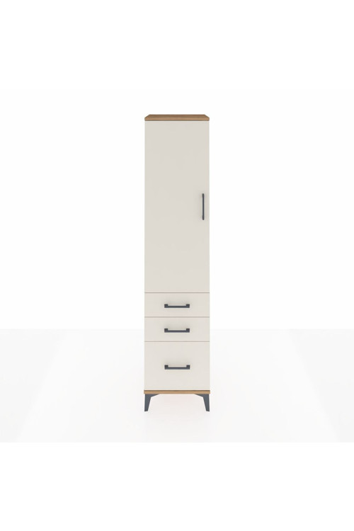 Hyperion Dolap 2 Raflı 3 Çekmeceli Tek Askılı 44x44x195 Çam-Aytaşı