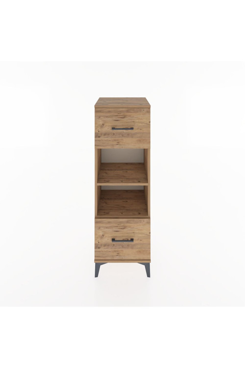 Hyperion Dolap 2 Raflı 2 Çekmeceli 44x44x134 Çam-Çam