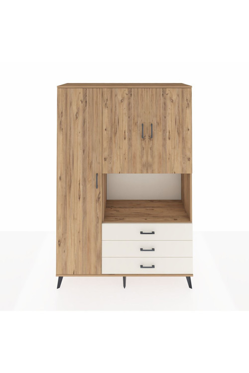 Hyperion Dolap 6 Raflı 3 Çekmeceli 3 Kapaklı 132 x 44 x 195 cm Çam - Çam - Aytaşı