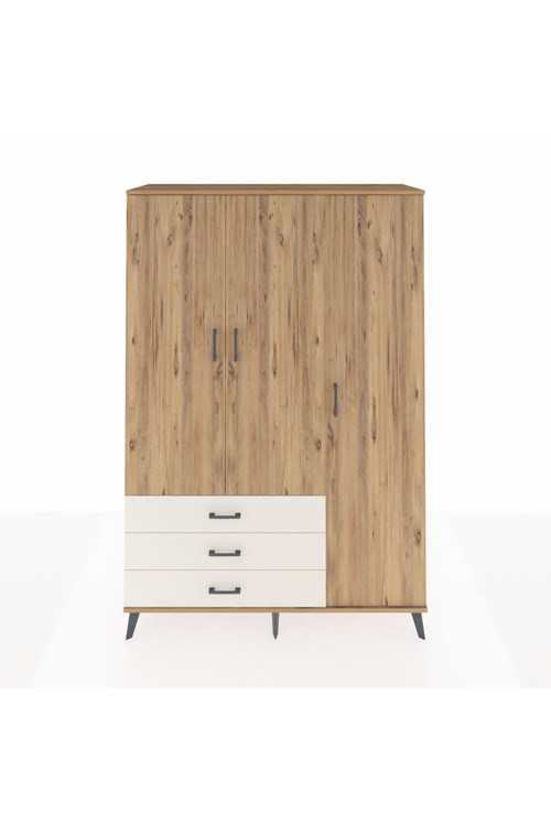 Hyperion Dolap 6 Raflı 3 Çekmeceli 1 Askılı 132 x 44 x 195 cm Çam - Çam - Aytaşı