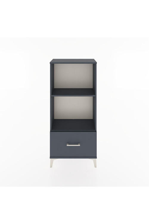 Hyperion Dolap 2 Raflı Tek Çekmeceli 60x44x134 Antrasit-Antrasit