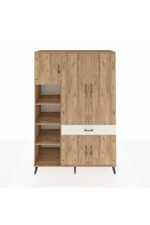 Hyperion Dolap 8 Raflı 1 Çekmeceli 5 Kapaklı 132 x 44 x 195 cm Çam - Çam - Aytaşı