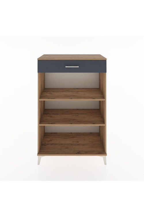 Hyperion Dolap 2 Raflı Tek Çekmeceli 88x44x134 Çam-Antrasit