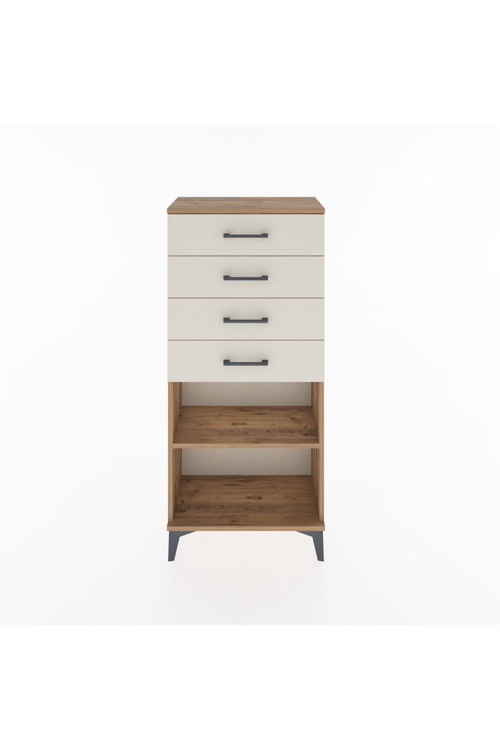 Hyperion Dolap Tek Raflı 4 Çekmeceli 60x44x134 Çam-Aytaşı