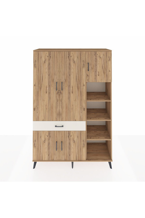 Hyperion Dolap 10 Raflı 1 Çekmeceli 5 Kapaklı 132 x 44 x 195 cm Çam - Çam - Aytaşı
