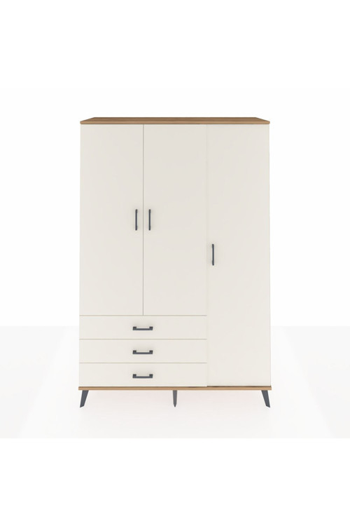 Hyperion Gardrop 6 Raflı 3 Çekmeceli Tek Askılı 132x44x195 Çam-Aytaşı