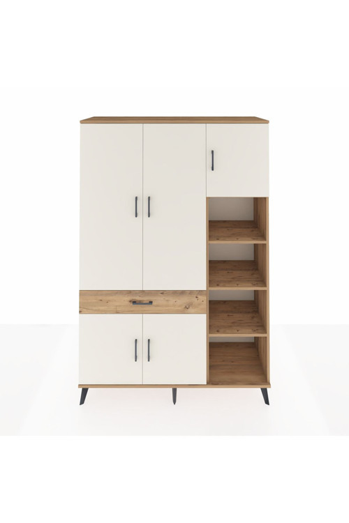 Hyperion Dolap 10 Raflı 1 Çekmeceli 5 Kapaklı 132 x 44 x 195 cm Çam - Aytaşı - Çam