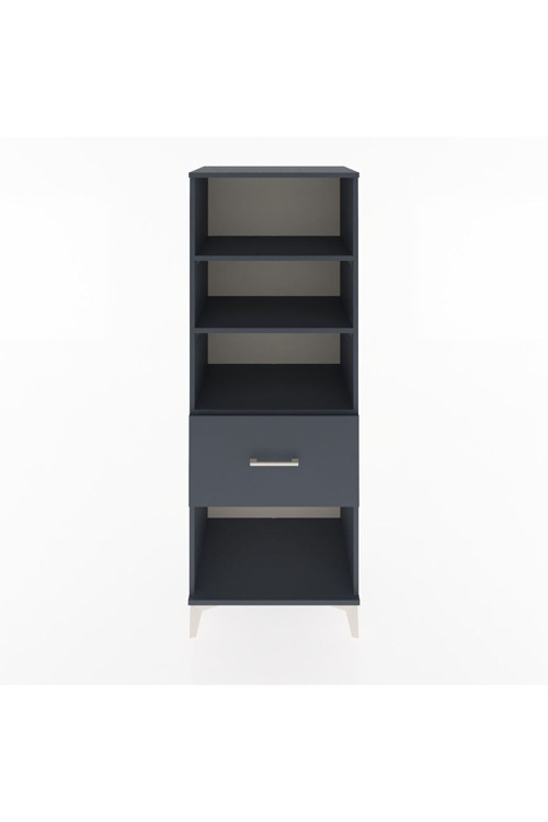 Hyperion Dolap 3 Raflı Tek Çekmeceli 60x44x163 Antrasit-Antrasit
