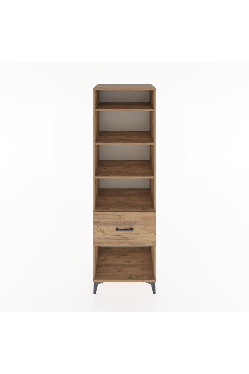 Hyperion Dolap 4 Raflı Tek Çekmeceli 60x44x195 Çam-Çam