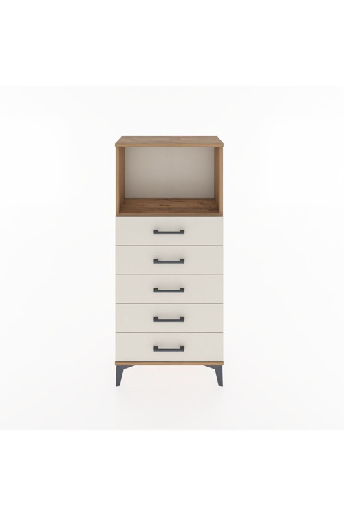 Hyperion Dolap Tek Raflı 5 Çekmeceli 60x44x134 Çam-Aytaşı