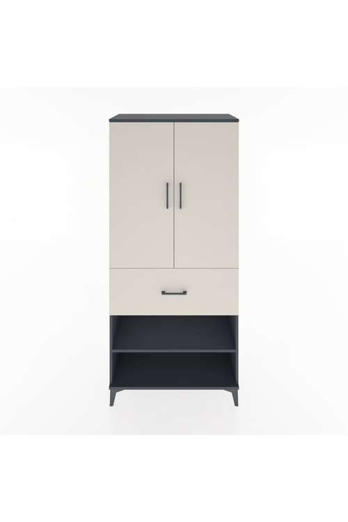 Hyperion Dolap 2 Raflı 1 Çekmeceli 1 Askılı 88 x 44 x 195 cm Antrasit - Aytaşı