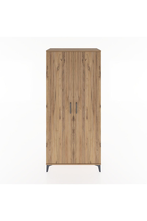 Hyperion Dolap 3 Raflı 2 Kapaklı 1 Askılı 88 x 44 x 195 cm Çam - Çam