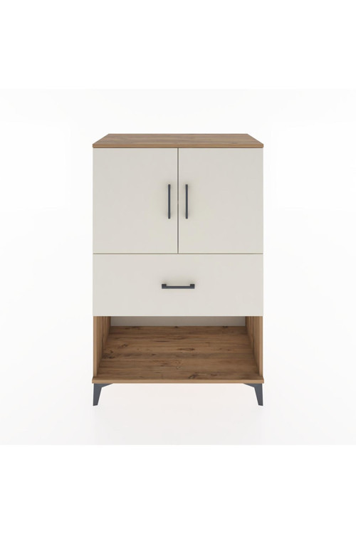 Hyperion Dolap 2 Raflı Tek Çekmeceli 2 Kapaklı 88x44x134 Çam-Aytaşı