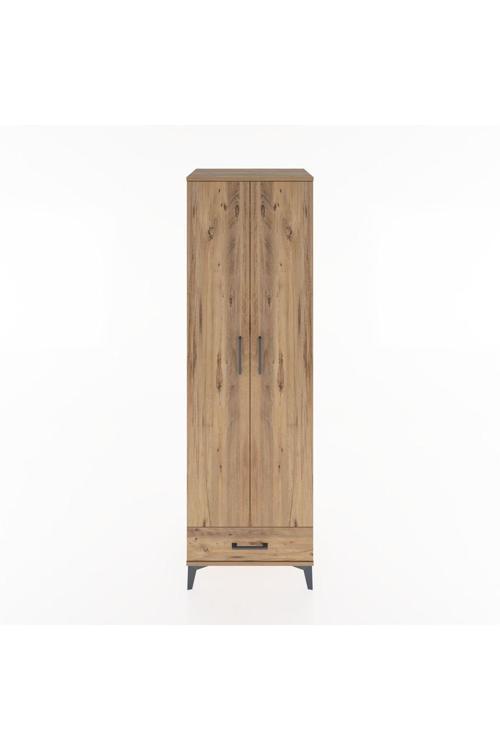 Hyperion Dolap 5 Raflı 1 Çekmeceli 1 Askılı 60 x 44 x 195 cm Çam - Çam